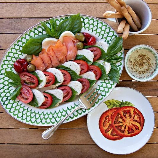 GS06 - Green Scallop Oval Platter - 3