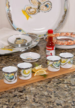 OY06 - Oyster Oval Platter - Golden Rabbit Enamelware
