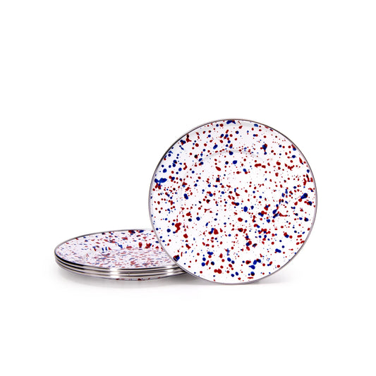 AM11S4 - Set of 4 Americana Sandwich Plates - Golden Rabbit Enamelware