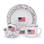 AM61S4 - Set of 4 Americana Salad Bowls - Golden Rabbit Enamelware