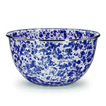 CB89 - Cobalt Swirl Large Salad Bowl - Golden Rabbit Enamelware