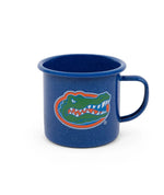 CK112MBU-UF01 - U of Florida Enamelware 16oz Mug, Medium Blue Speckle - Golden Rabbit Enamelware