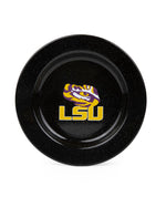 Louisiana State (LSU) Enamelware Dinner Plates, Black Speckle, Set of 4