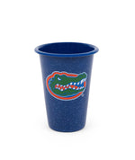 U of Florida Enamelware 14oz Tumblers, Medium Blue Speckle, Set of 2