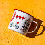 Claudia Pearson x CCH San Francisco 16 oz Large Mug, Red Rim
