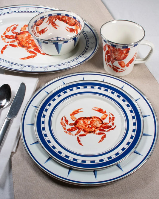 CR37 - Crab House Salt & Pepper - Golden Rabbit Enamelware