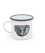 CV112GRY-UA01 - U of Alabama Enamelware 16oz Mug, Grey Rim - Golden Rabbit Enamelware