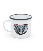 CV112GRY-UA01 - U of Alabama Enamelware 16oz Mug, Grey Rim - Golden Rabbit Enamelware