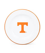 CV20ORA-UT02-4 - U of Tennessee Enamelware Dinner Plates, Orange Rim, Set of 4 - Golden Rabbit Enamelware