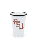 CV93BLA-FSU01-2 - Florida State Enamelware 14oz Tumblers, Black Rim, Set of 2 - Golden Rabbit Enamelware