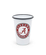 CV93GRY-UA01-2 - U of Alabama Enamelware 14oz Tumblers, Grey Rim, Set of 2 - Golden Rabbit Enamelware