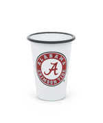 CV93GRY-UA01-2 - U of Alabama Enamelware 14oz Tumblers, Grey Rim, Set of 2 - Golden Rabbit Enamelware