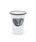 CV93GRY-UA01-2 - U of Alabama Enamelware 14oz Tumblers, Grey Rim, Set of 2 - Golden Rabbit Enamelware