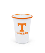 U of Tennessee Enamelware 14oz Tumblers, Orange Rim, Set of 2