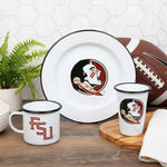 Florida State Enamelware 14oz Tumblers, Black Rim, Set of 2