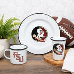 Florida State Enamelware 14oz Tumblers, Black Rim, Set of 2