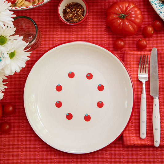 Dan Pelosi x CCH Tomato Coupe Dinner Plates, Set of 2
