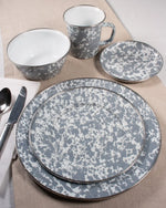 GY37 - Grey Swirl Salt & Pepper - Golden Rabbit Enamelware