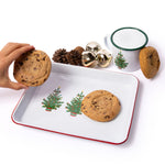 Helmsie x CCH Christmas Trees Small Rectangular Tray, Red Rim