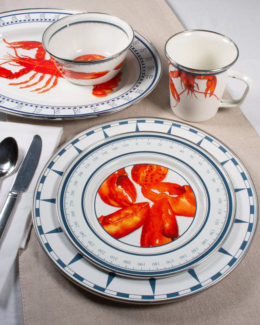 LS37 - Lobster Salt & Pepper - Golden Rabbit Enamelware