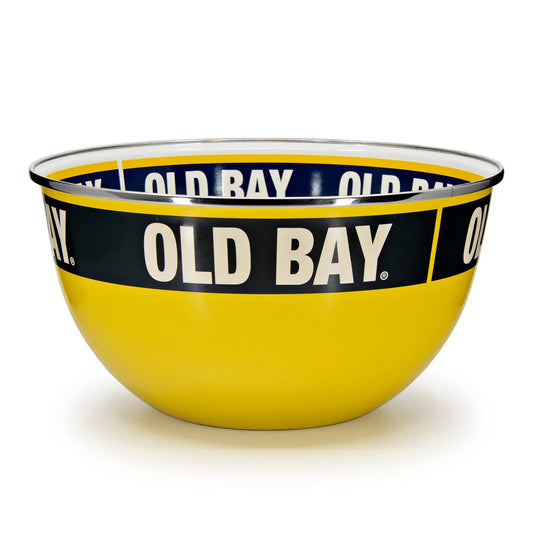 OB89 - Old Bay Large Salad Bowl - Golden Rabbit Enamelware
