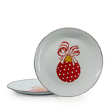 OM36S2 - Ornament Chargers - Set of 2 - Golden Rabbit Enamelware