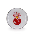 OM62S4 - Ornament Appetizer Plates-Set of 4 - Golden Rabbit Enamelware