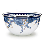 SE89 - Blue Crab Large Salad Bowl - Golden Rabbit Enamelware