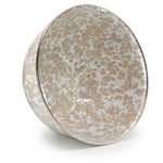 TP89 - Taupe Swirl Large Salad Bowl - Golden Rabbit Enamelware
