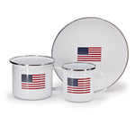 Set of 4 US Flag Sandwich Plates