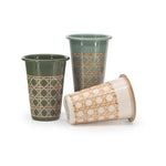 Domino x CCH Wicker 14 oz Tumblers, Set of 4