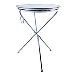 WW70 - Solid White Tray with Steel Table Base - Golden Rabbit Enamelware