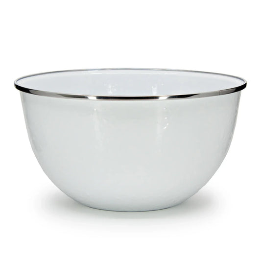 WW89 - Solid White Large Salad Bowl - Golden Rabbit Enamelware