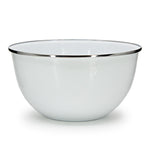WW89 - Solid White Large Salad Bowl - Golden Rabbit Enamelware