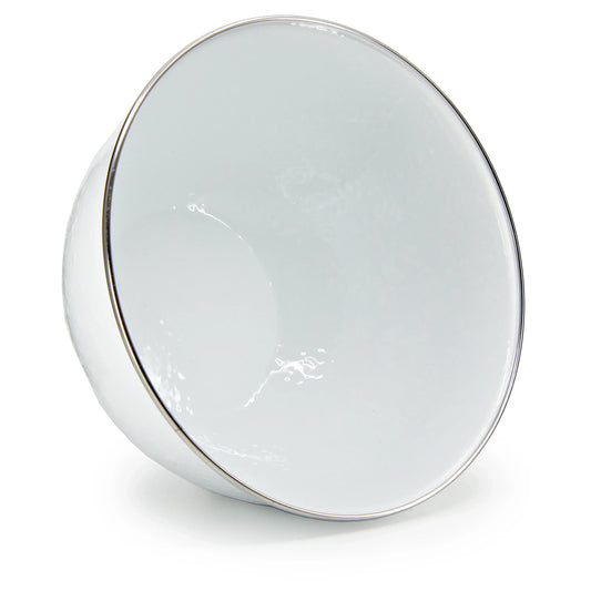 WW89 - Solid White Large Salad Bowl - Golden Rabbit Enamelware