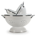 WWCOLS - White Solid Set Of Colanders - Golden Rabbit Enamelware