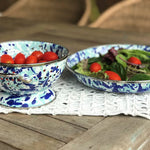 OC10 - Ocean Swirl Oval Basket - Golden Rabbit Enamelware