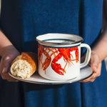 LS28S4 - Lobster 24 oz Grande Mugs - Set of 4 - Golden Rabbit Enamelware