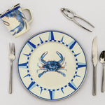 SE07S4 - Blue Crab Dinner Plates - Set of 4 - Golden Rabbit Enamelware