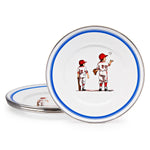 BA11S4 - Baseball Child Plates- Set of 4 - Golden Rabbit Enamelware