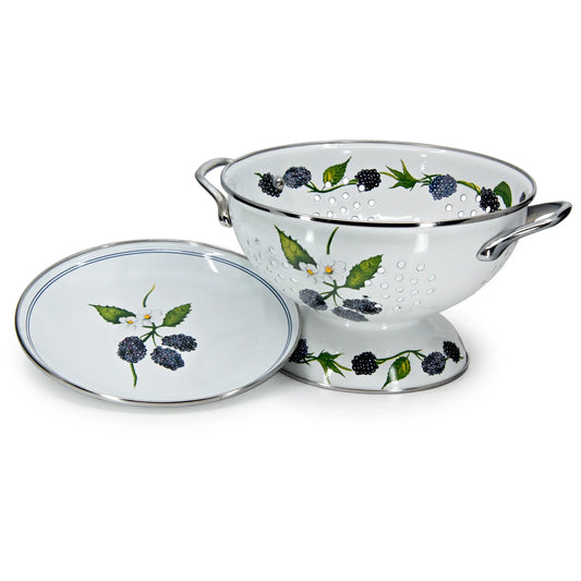 BB107 - Blackberry Colander Set - Golden Rabbit Enamelware