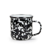 BL05S4 - Black Swirl 12 oz Mugs - Set of 4 - Golden Rabbit Enamelware