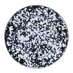 BL07S4 - Black Swirl Dinner Plates - Set of 4 - Golden Rabbit Enamelware