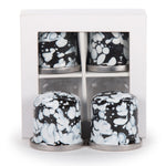BL37 - Black Swirl Salt & Pepper - Golden Rabbit Enamelware