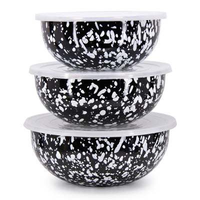 BL54 - Black Swirl Mixing Bowls  Primary Image