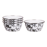 BL61S4 - Set of 4 Black Swirl Salad Bowls Primary Image