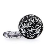 BL62S4 - Set of 4 Black Swirl Appetizer Plates Primary Image