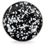 BL62S4 - Black Swirl Appetizer Plates- Set of 4 - Golden Rabbit Enamelware