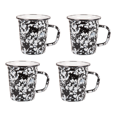 BL66S4 - Set of 4 Black Swirl Latte Mugs  Primary Image