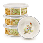 BP60S4 - Peter Rabbit Child Bowls - Set of 4 - Golden Rabbit Enamelware